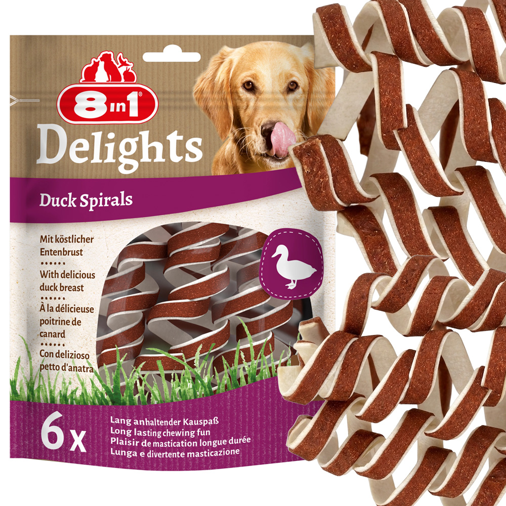 8IN1 Delights Przysmak spiralki o smaku kaczki 6szt